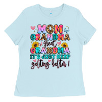 Baby Blue mom grandma great grandma it's just keeps getting Ladies Tee - Artiststas