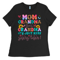 Black mom grandma great grandma it's just keeps getting Ladies Tee - Artiststas