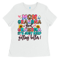 White mom grandma great grandma it's just keeps getting Ladies Tee - Artiststas