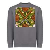 Storm baseball bat and gloves with camouflage seamless pattern Heavyweight Sweatshirt - BundleAndBundleShop