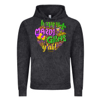 Vintage Black Love Mardi Gras Y'all Vintage Hoodie - HowdyJamesFarm