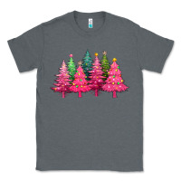 Charcoal Heather christmas tress with lights Classic Tee - texasbilliewilder