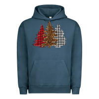 Pigment Midnight Navy christmas trees Urban Hoodie - BarkalooDesign