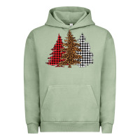 Pigment Oil Green christmas trees Urban Hoodie - BarkalooDesign