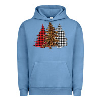 Pigment Pebble Blue christmas trees Urban Hoodie - BarkalooDesign
