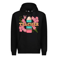 Black teacher floral pencil Premium Hoodie - BundleAndBundleShop