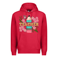 Cardinal teacher floral pencil Premium Hoodie - BundleAndBundleShop