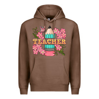 Chestnut teacher floral pencil Premium Hoodie - BundleAndBundleShop