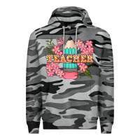 Slate Camo teacher floral pencil Premium Hoodie - BundleAndBundleShop