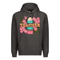 Smoke teacher floral pencil Premium Hoodie - BundleAndBundleShop