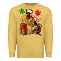 Antique Gold christmas german shepherd Premium Sweatshirt - Artiststas