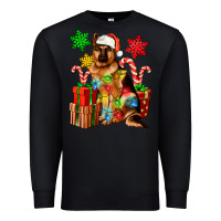 Black christmas german shepherd Premium Sweatshirt - Artiststas