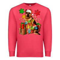 Cardinal christmas german shepherd Premium Sweatshirt - Artiststas