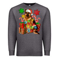 Charcoal Heather christmas german shepherd Premium Sweatshirt - Artiststas