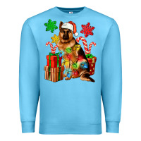 Ocean Blue christmas german shepherd Premium Sweatshirt - Artiststas