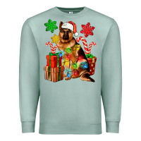 Seafoam christmas german shepherd Premium Sweatshirt - Artiststas