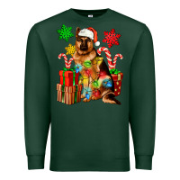 Sports Green christmas german shepherd Premium Sweatshirt - Artiststas