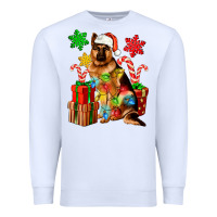 White christmas german shepherd Premium Sweatshirt - Artiststas