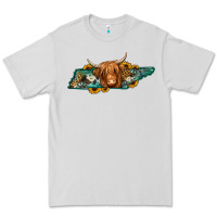 Dove Grey tennessee map long haired cow Premium Tee - Jasminsmagicworld