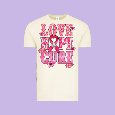 Love Hope Cure Cancer Awareness Vintage Tee Designed By Howdyjamesfarm