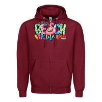 Burgundy Besch Life Zipper Hoodie - CowhideDigitalArt