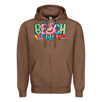 Chestnut Besch Life Zipper Hoodie - CowhideDigitalArt
