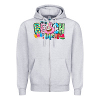 Heather Grey Besch Life Zipper Hoodie - CowhideDigitalArt