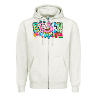 Oatmeal Heather Besch Life Zipper Hoodie - CowhideDigitalArt