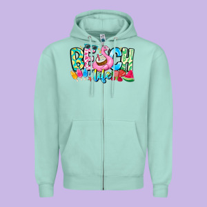 Besch Life Zipper Hoodie Designed By Cowhidedigitalart