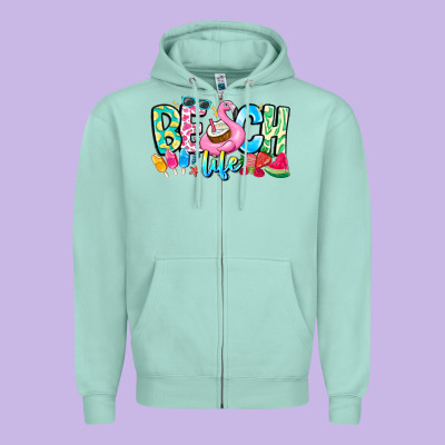 Besch Life Zipper Hoodie Designed By Cowhidedigitalart