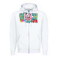 White Besch Life Zipper Hoodie - CowhideDigitalArt