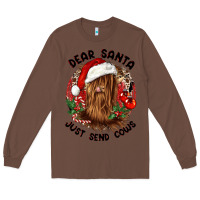 Chestnut dear santa just send cows Long Sleeve Tee - CowGirlArtShop