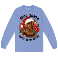 Colony Blue dear santa just send cows Long Sleeve Tee - CowGirlArtShop