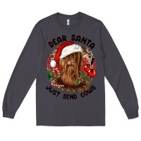 Smoke dear santa just send cows Long Sleeve Tee - CowGirlArtShop