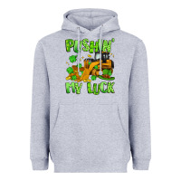 Heather Grey pushin' my luck Heavyweight Hoodie - Artiststas