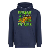 Navy pushin' my luck Heavyweight Hoodie - Artiststas