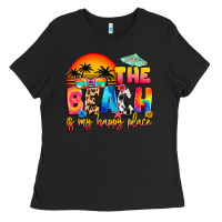 Black the beach is my happy place Ladies Tee - Artiststas