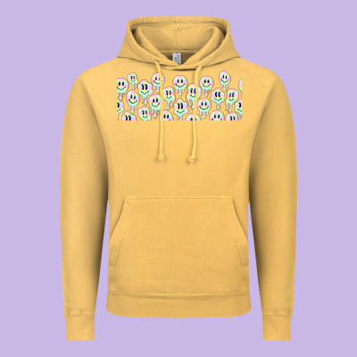 Retro Smiley Faces Vintage Hoodie Designed By Tumblerdesignbyshophia