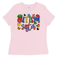 Bubblegum Pink autism sister Ladies Tee - Artiststas