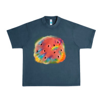 Midnight Navy tie die watermelon Urban Heavy Tee - JahusDesignShop