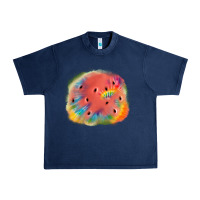 Navy tie die watermelon Urban Heavy Tee - JahusDesignShop