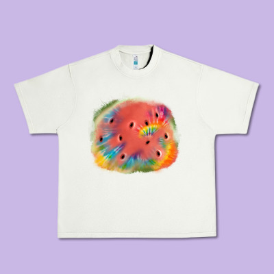 Tie Die Watermelon Urban Heavy Tee Designed By Jahusdesignshop
