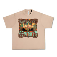 Burro Raising hell with the hippies and the cowboys Urban Heavy Tee - HowdyJamesFarm
