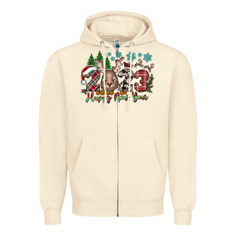 2023 Happy New Year Zipper Hoodie by CowhideDigitalArt | Teevron