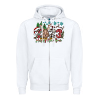 White 2023 Happy New Year Zipper Hoodie - CowhideDigitalArt