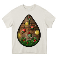 Cream christmas  teardrop Heavy Core Tee - BundleAndBundleShop