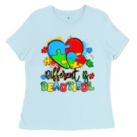 Baby Blue different is beautiful Ladies Tee - Artiststas