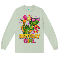 5 Rd Birthday Girl T Rex Pink Long Sleeve Tee | Teevron