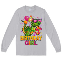 Moon Dust 5 rd birthday girl t rex pink Long Sleeve Tee - CowGirlArtShop