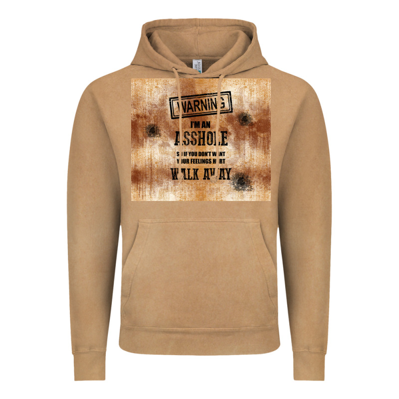 Warning I'm An Asshole With Rusty Background Vintage Hoodie by TumblerDesignByShophia | Teevron